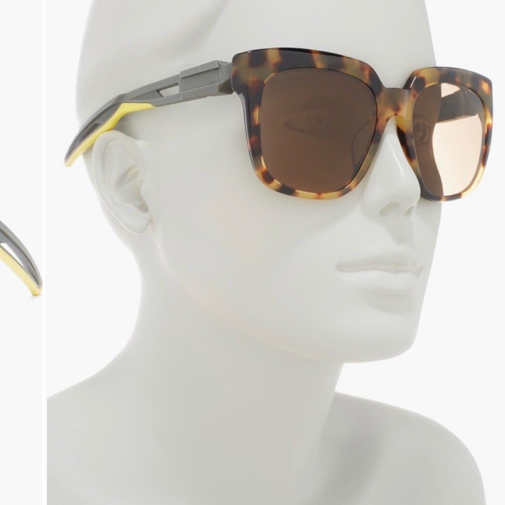 Balenciaga 55mm Tortoise Sunglasses - Picture 3 of 5